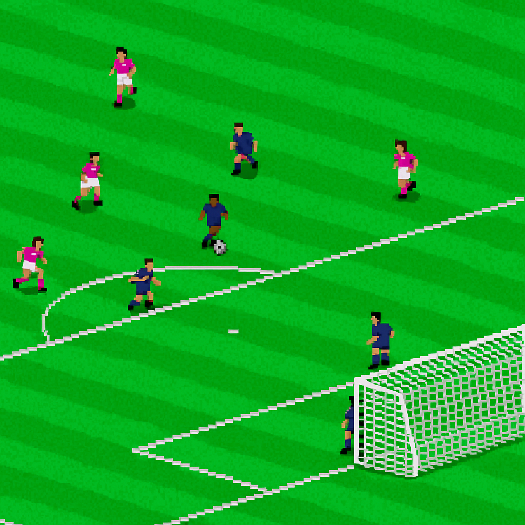 🕰️ FIFA 94 to FIFA 23: A Legendary Journey of EA Sports Football Trivia Arena A screenshot from the original FIFA International Soccer (1993), showing pixelated 2D players with an isometric view.