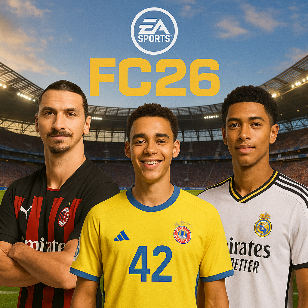 Why Is EA Sports FC26 the Most Exciting Game Yet?! Massive Upgrades & Shocking Additions Trivia Arena Official cover art of FC26 featuring Zlatan and Jude Bellingham