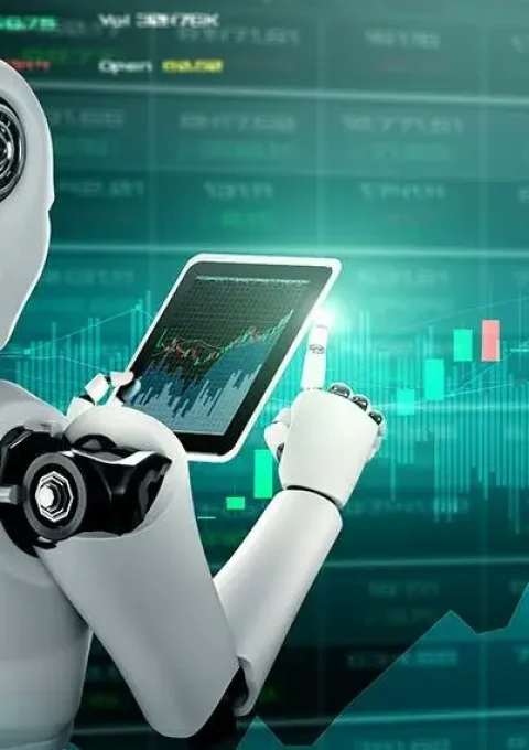 AI dashboard interface for personal finance, Artificial intelligence & web design